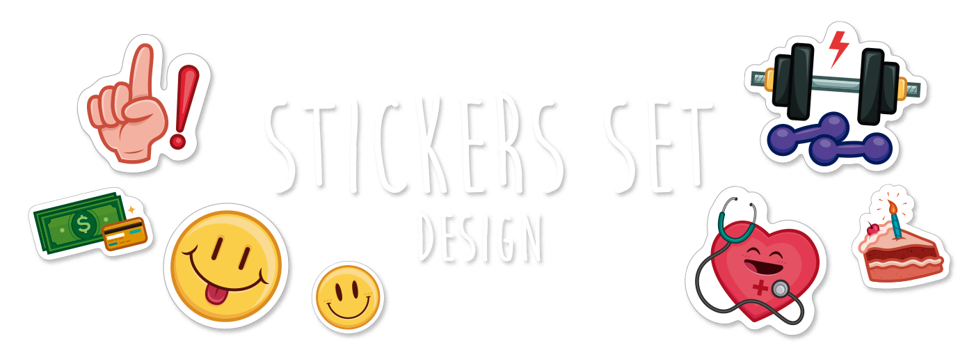 Adesivos design Ilustração ilustrator planner print stickers vector