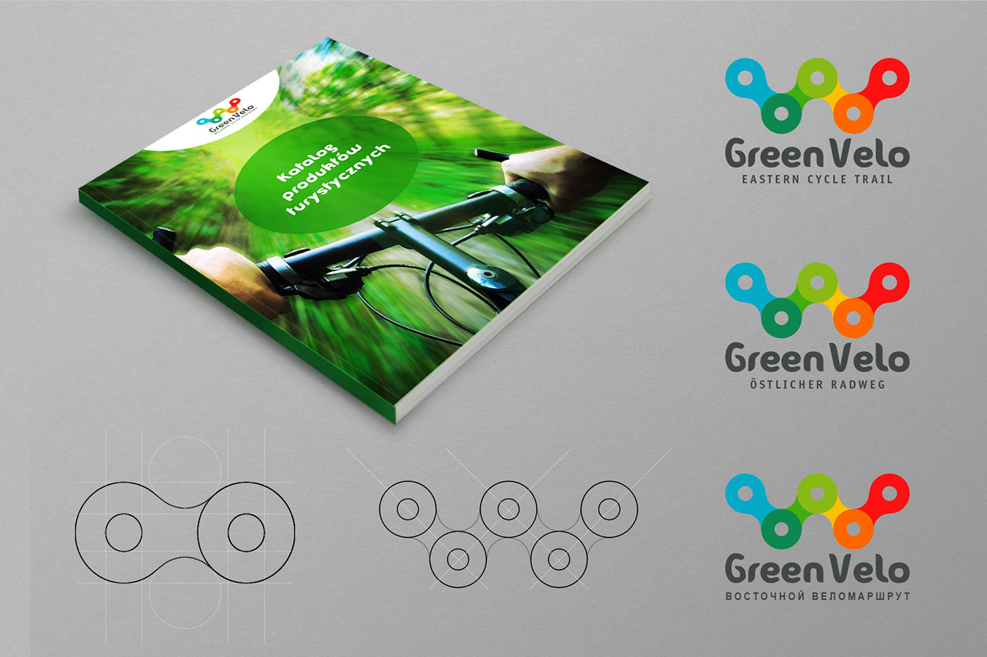 green velo brand architecture visual identity signage design