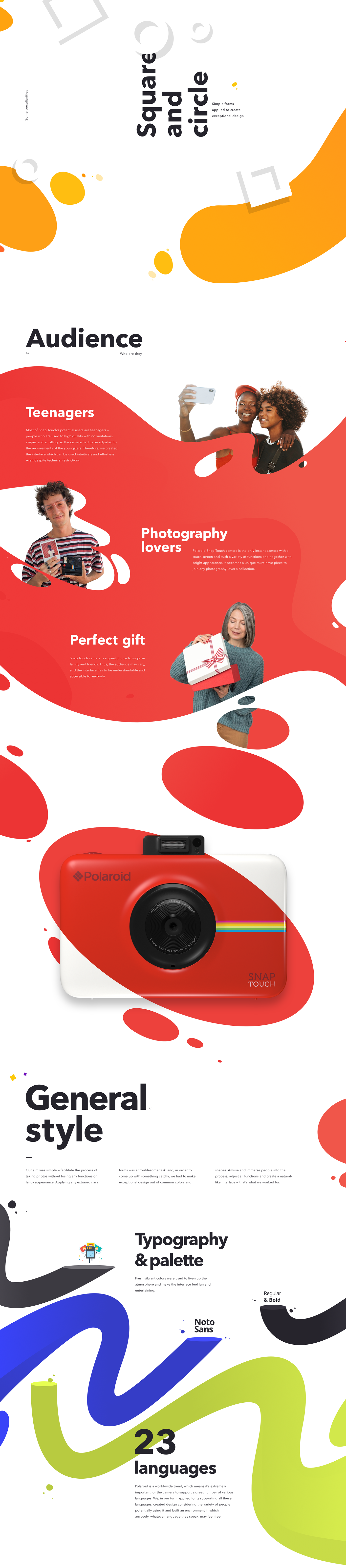 POLAROID photo camera collage Custom device video Photography  snap touch Interface
