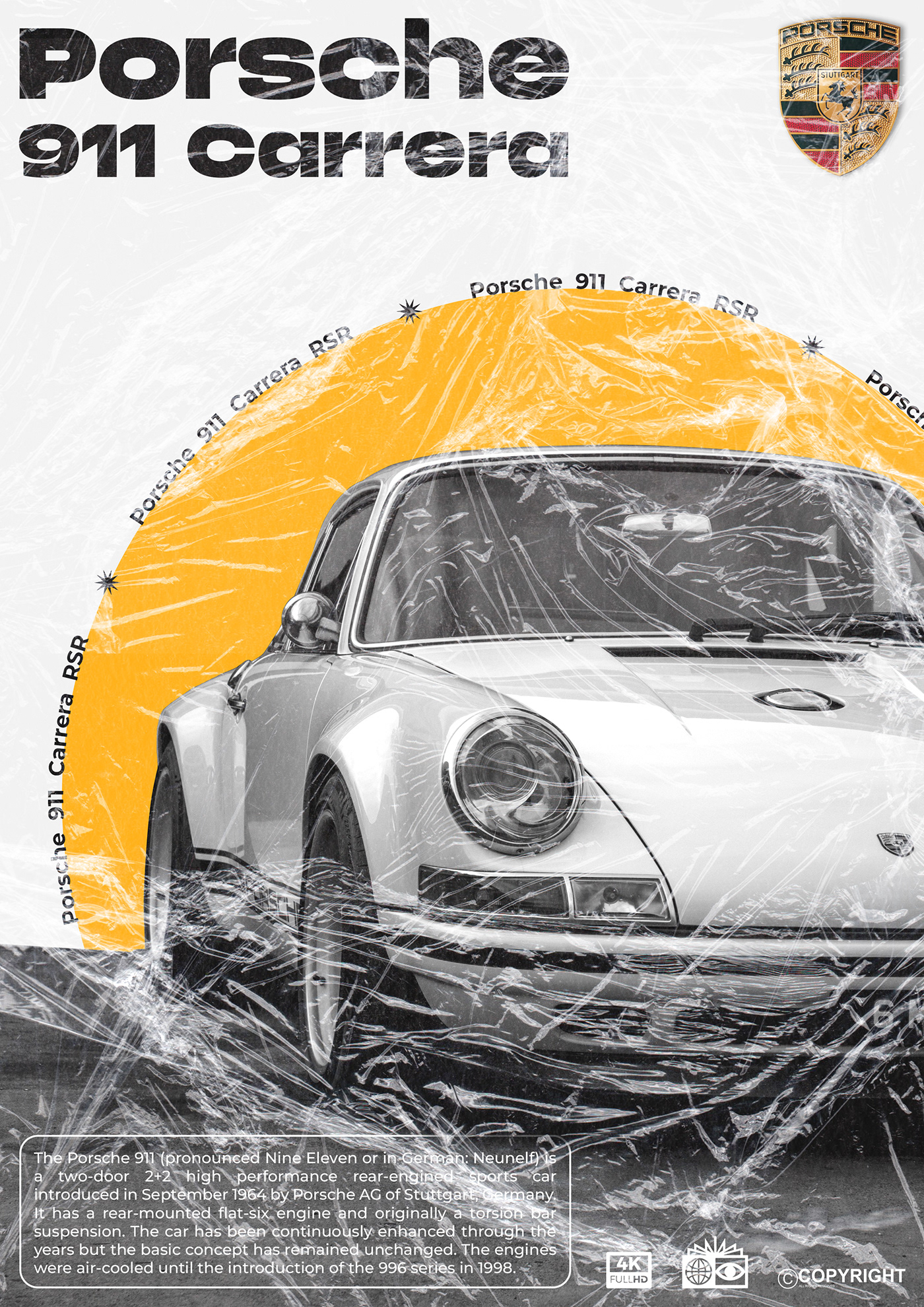 poster car automotive   Vehicle Porsche Porsche 911 Poster Design typography   Graphic Designer car poster