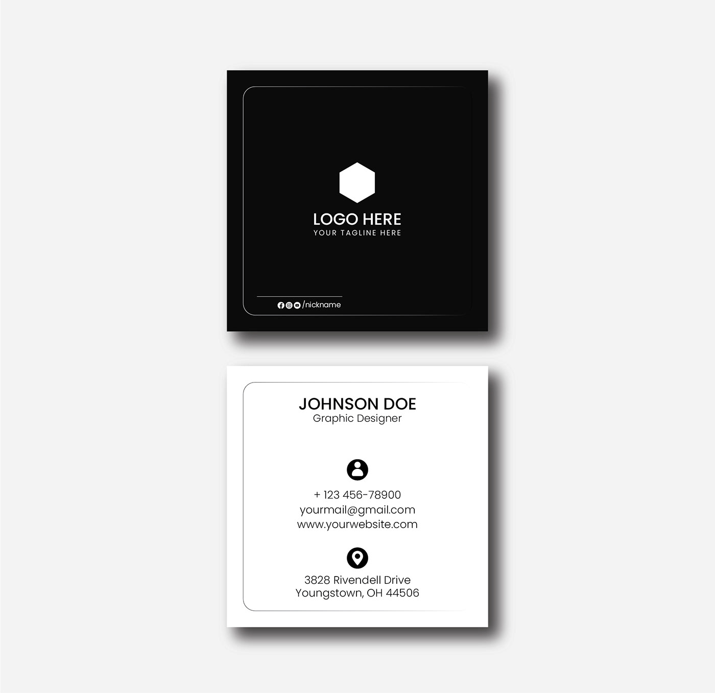business card Business card design Square Business Card square business cards card design business Graphic Designer design square design graphic