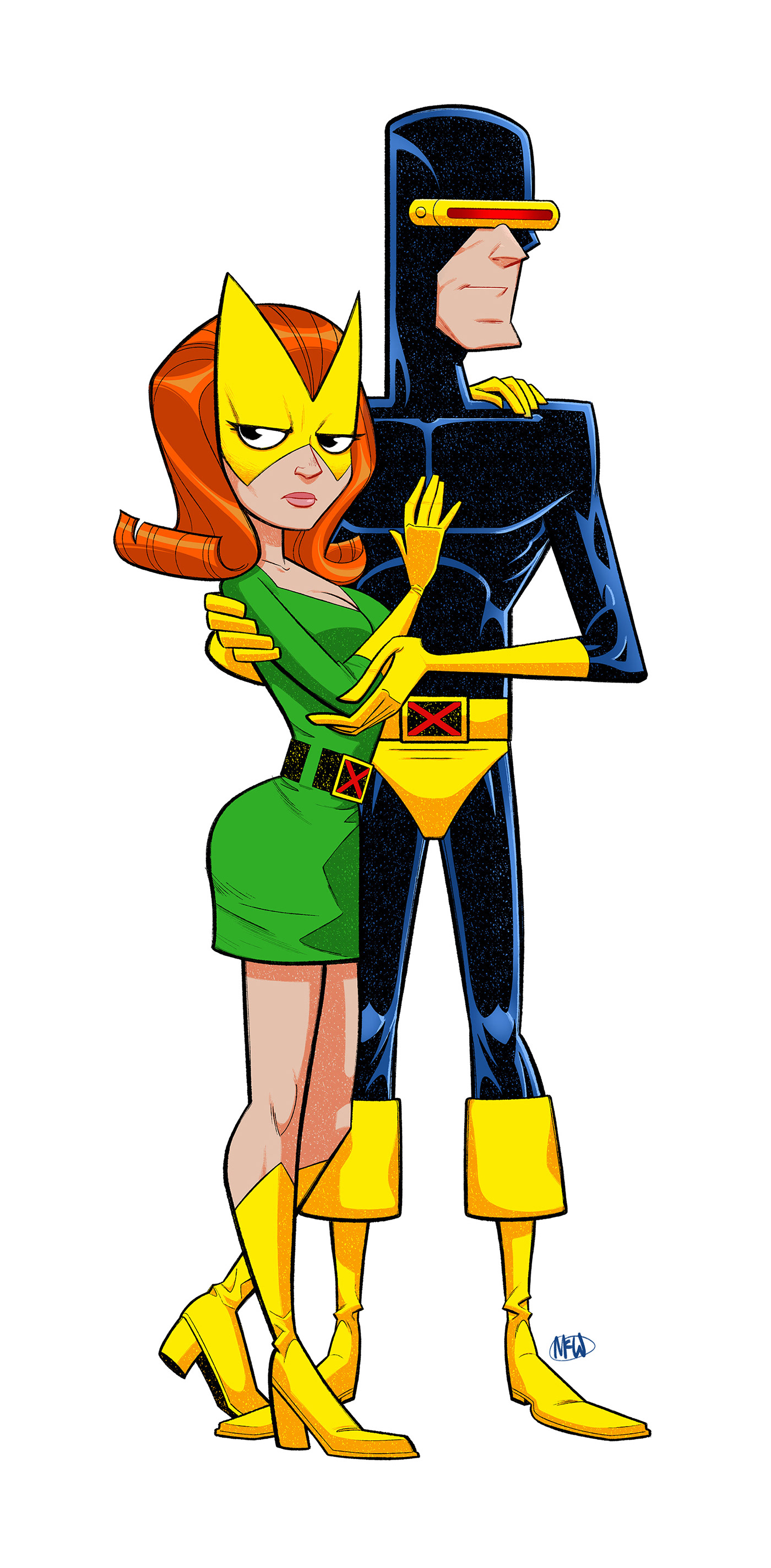 ILLUSTRATION  cartoon comics Comic Book marvel SuperHero x-men cyclops