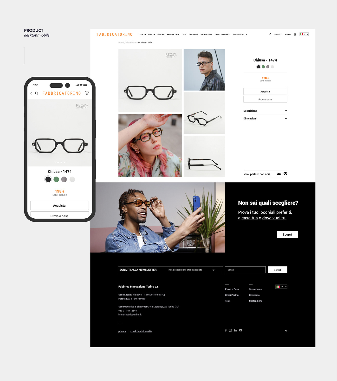 design e-commerce shop UI/UX Web Design  eyewear Fashion 