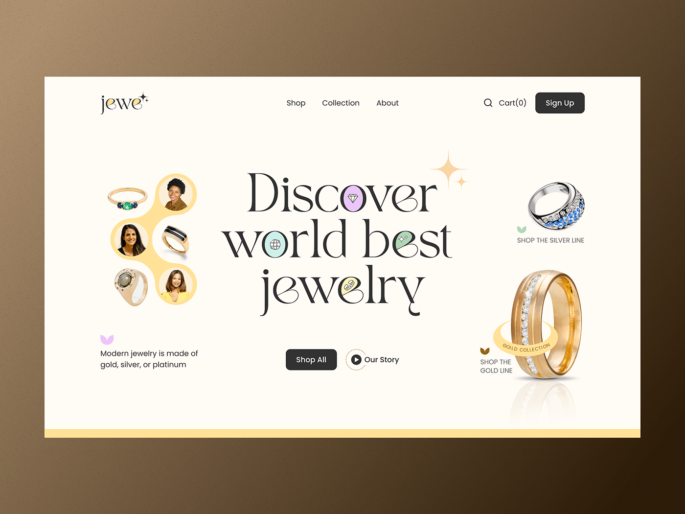 Fashion  Jewellery jewellry jewelry Jewelry Design  landing page portrait Web Design  Website лендинг