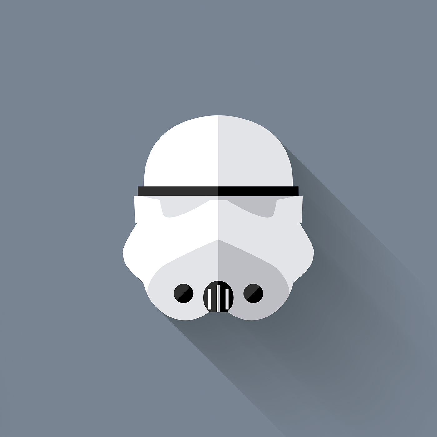 Adobe Portfolio Starwars flat design Long shadow design icons darth vader may the force Be with you flat icons creativeflip face icons characters iconic