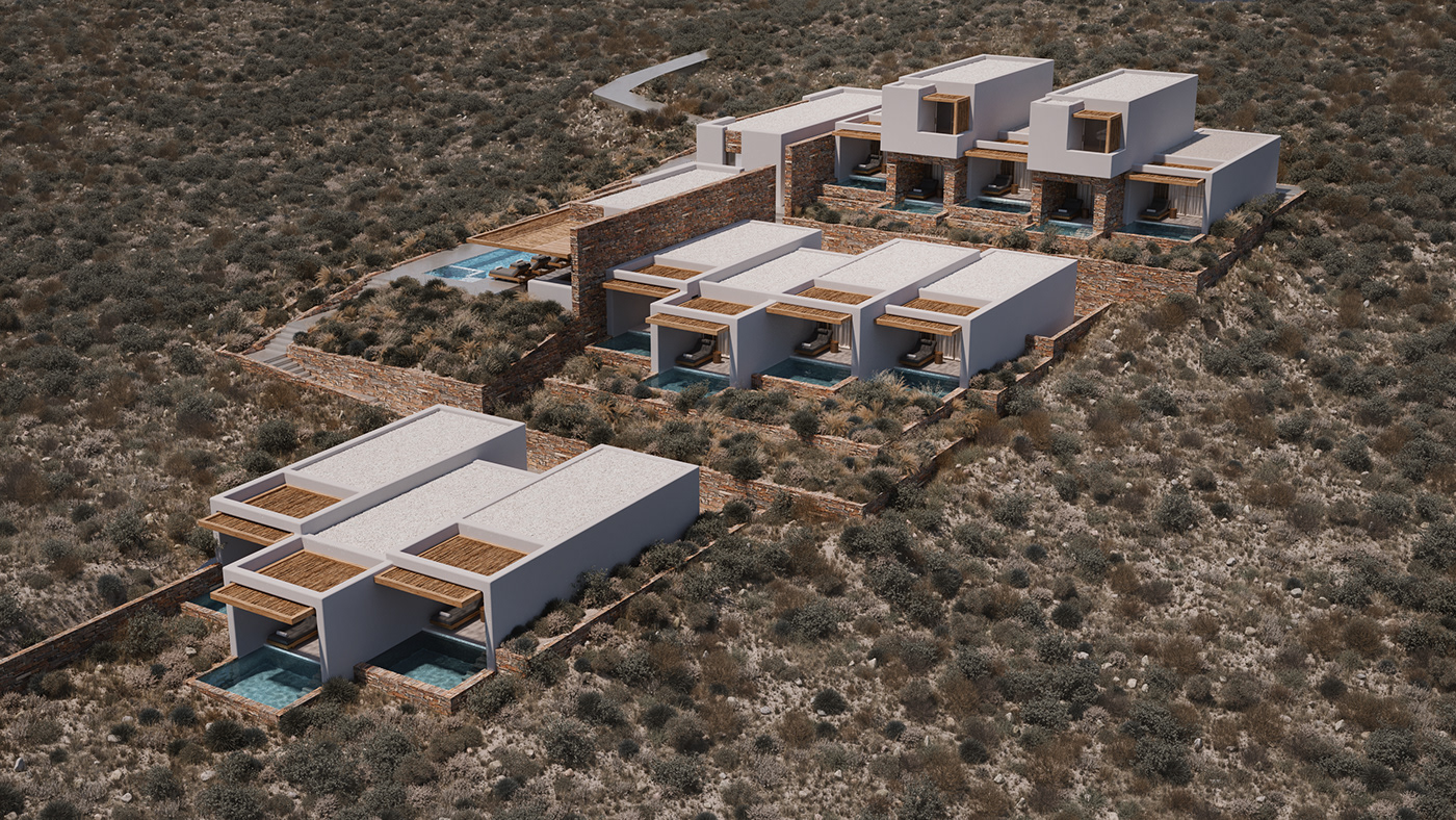 Greece 3ds max corona visualization archviz CGI Render interior design  exterior hotel