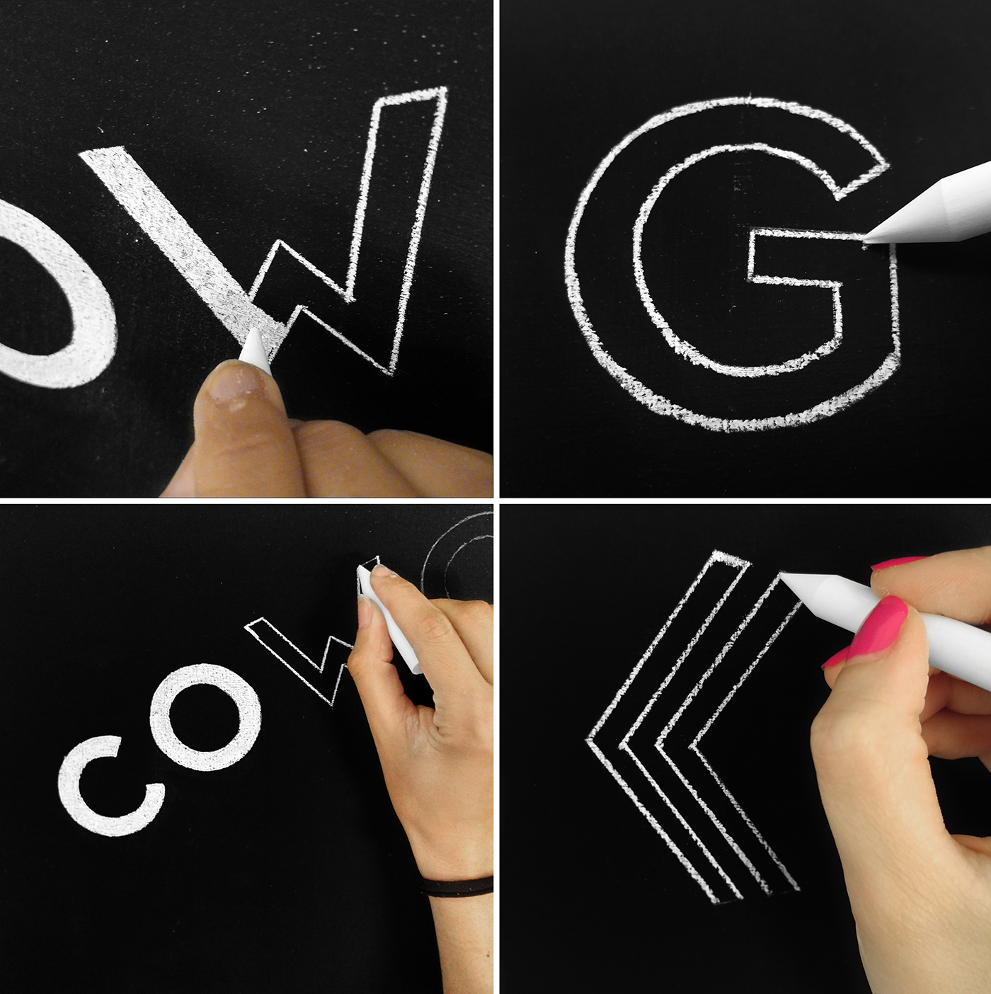 Chalkboard lettering type typography   branding  craft handmade chalk