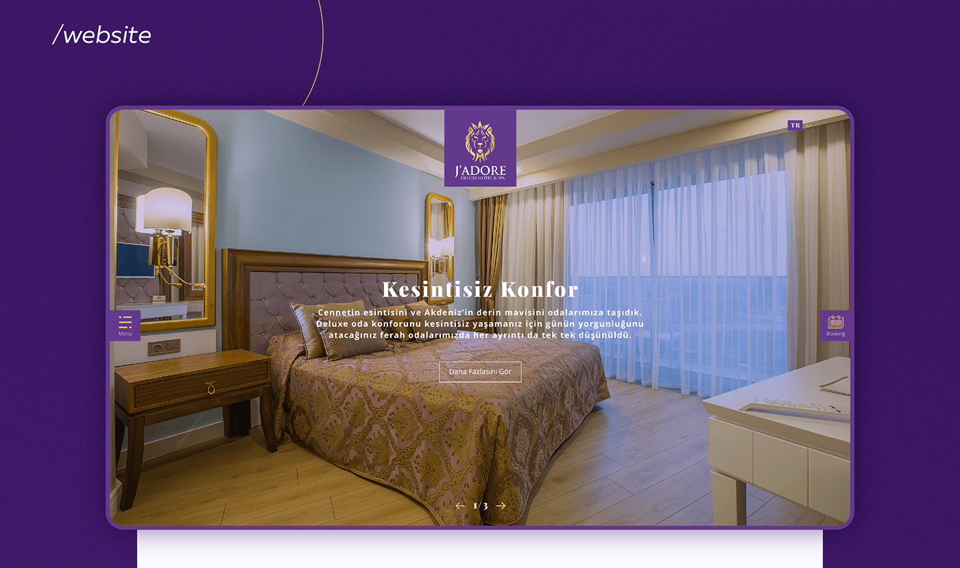 hotel Website branding  antalya Turkey ux UI