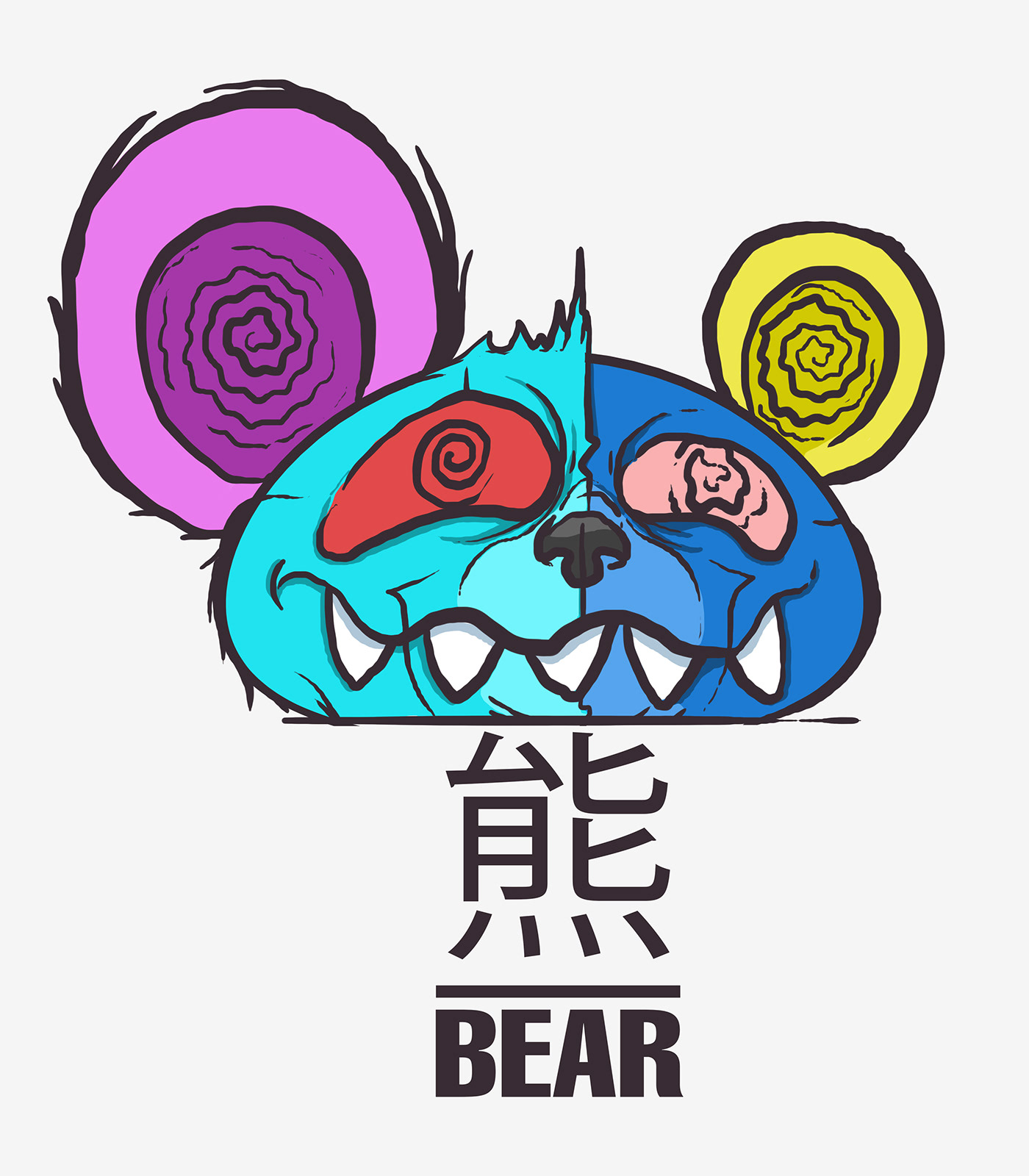 animal anime bear blue colors evil pink tekashi murakami tokyo yellow