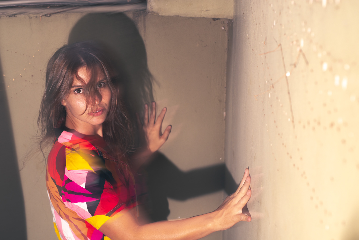 woman abstract Schizophrenia concept art digital art crazy color Fashion  blurred