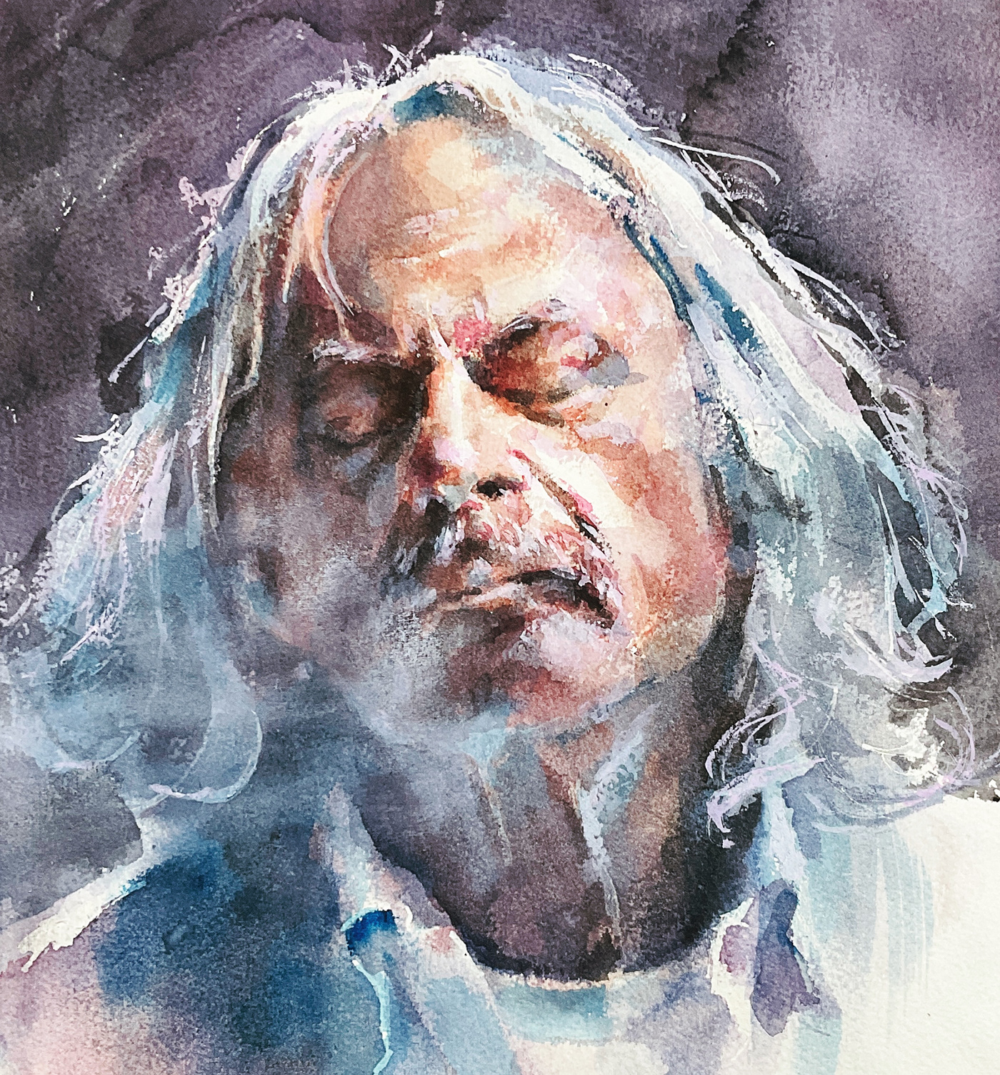 face human painting   portrait watercolor
