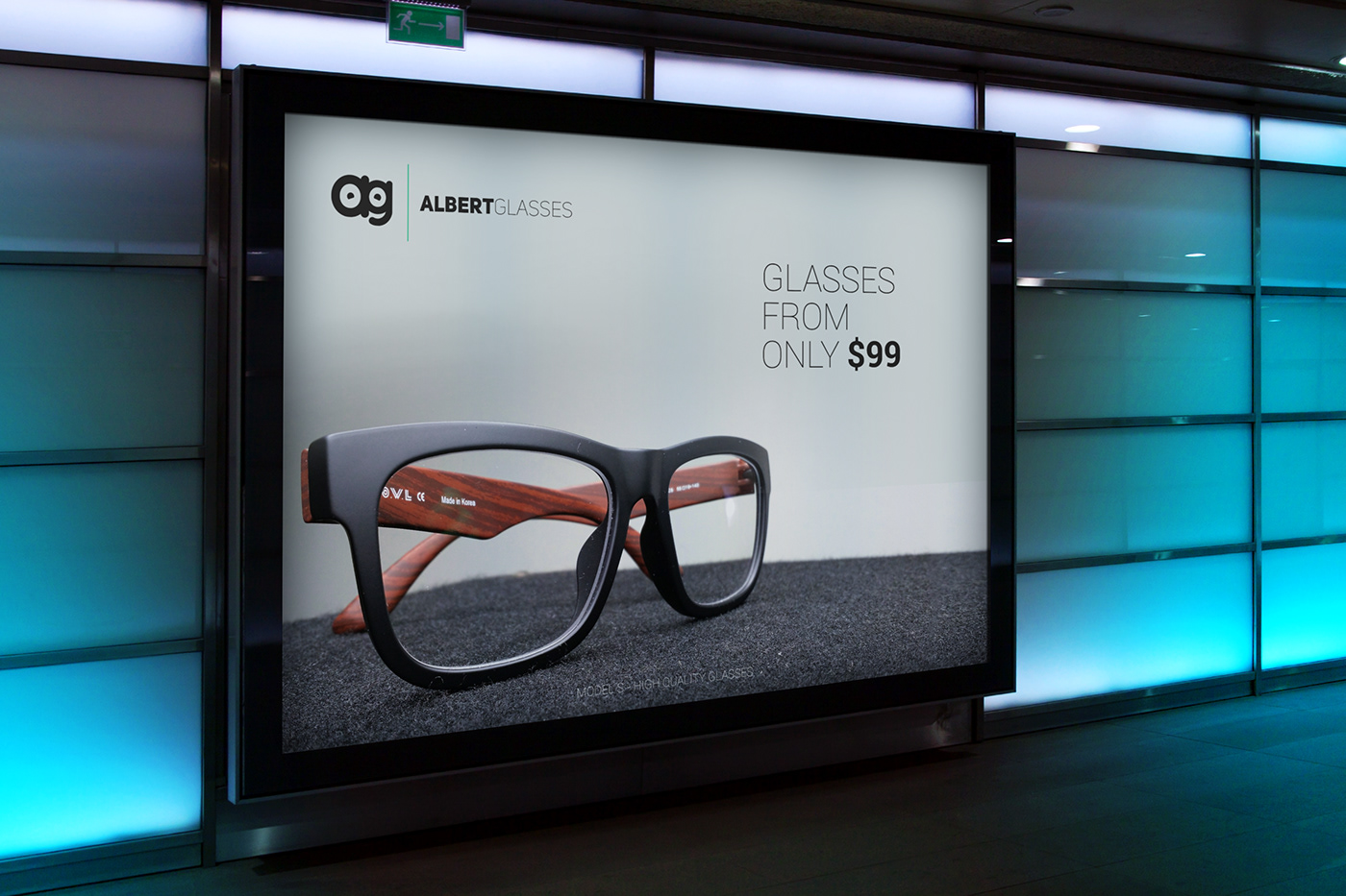 branding  Optician advertisement glasses logo ILLUSTRATION  Advertising  company