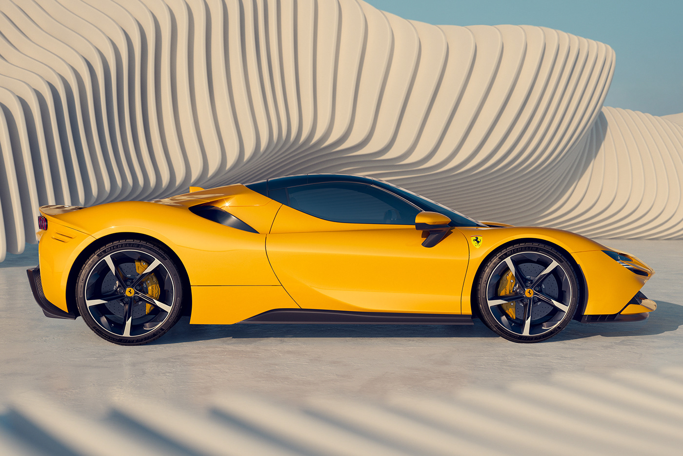 3D 3D set architecture automotive   car CGI color grading FERRARI modern Racing