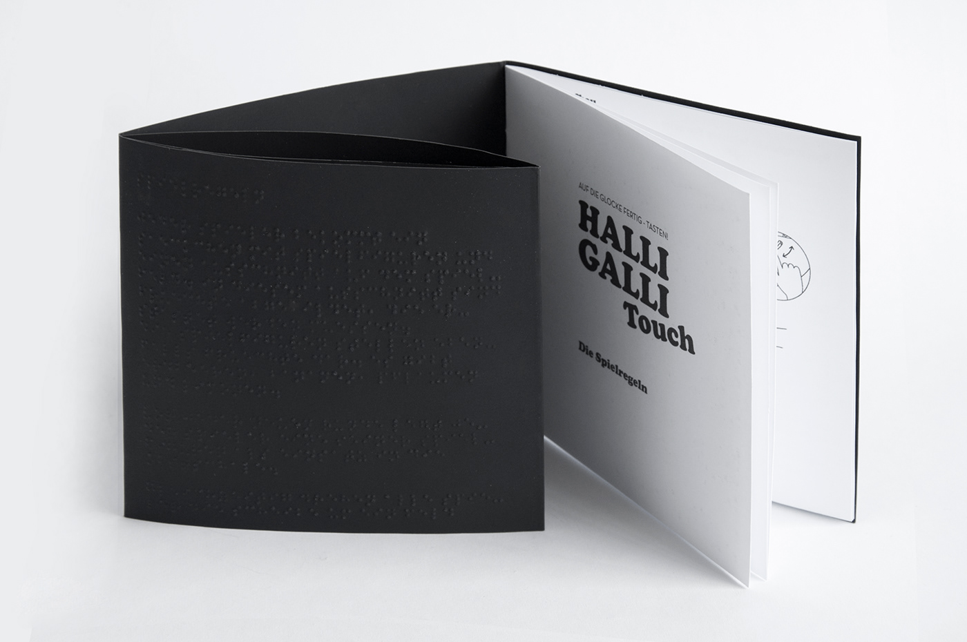 universal design visual impairmented black embossed touch halli galli