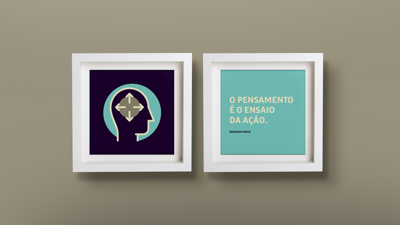 custom type psychology freud logo clinic mind Brazil Logotype identity brand