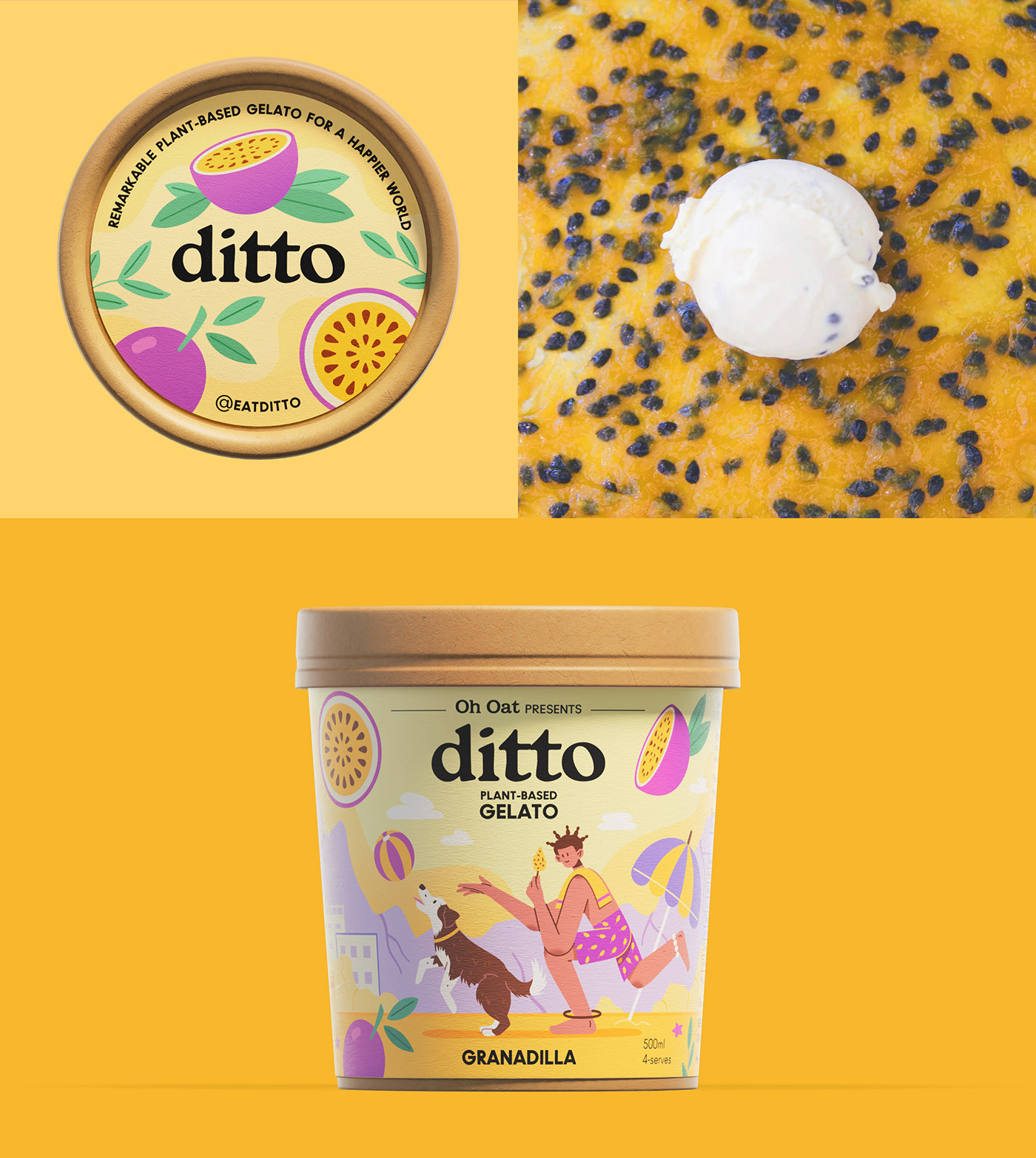 vegan ice cream Packaging packaging design 3D visualization brand identity vector