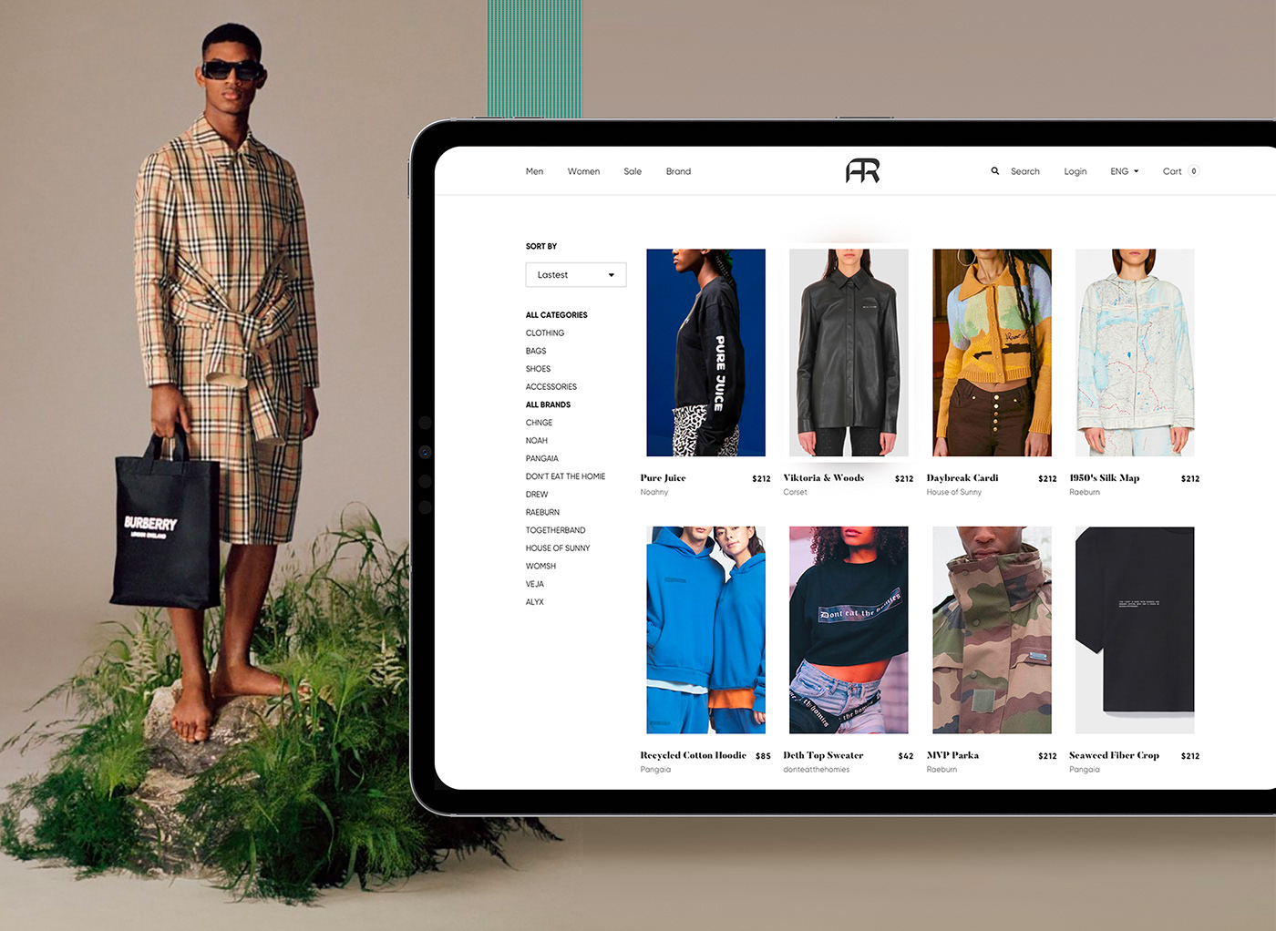 concept eco Ecommerce Fashion  Marketplace UI ui design user interface Web Website
