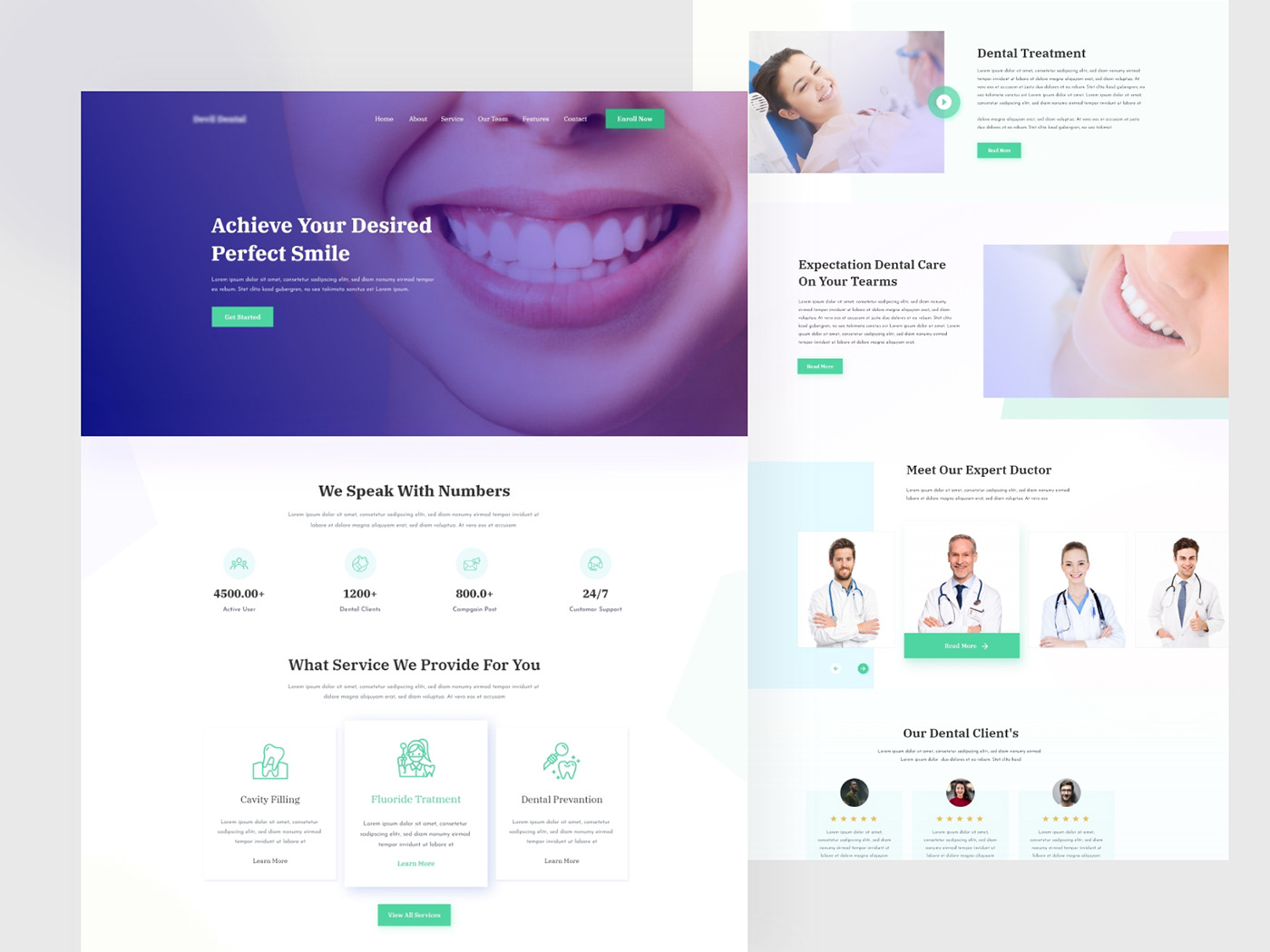 agency agency home page Agency Landing page clinic dental care dental care landing page homepage homepage design landing page design medical