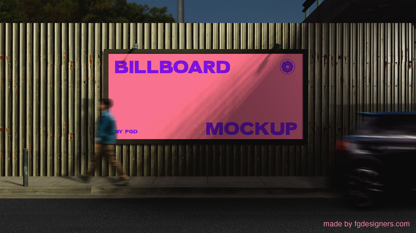 Advertising  billboard Mockup mockups Outdoor template