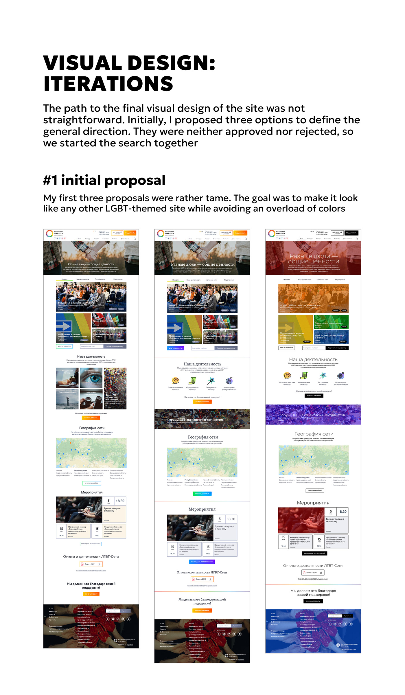 Website Brutalism UI/UX redesign LGBT non-profit visual design ui design user experience Case Study