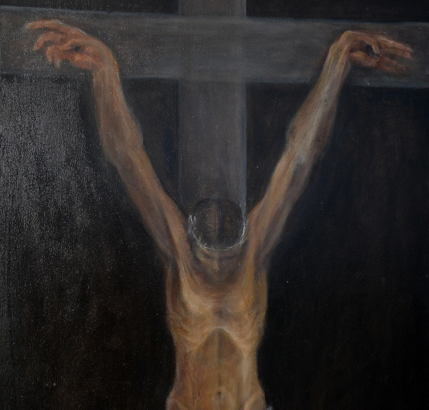 art black cross crusifix dark jesus oil Oil Painting sin