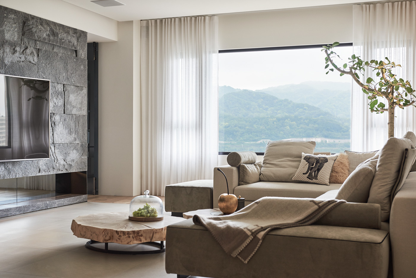 golden Window taiwan modern mountain deco family White Marble