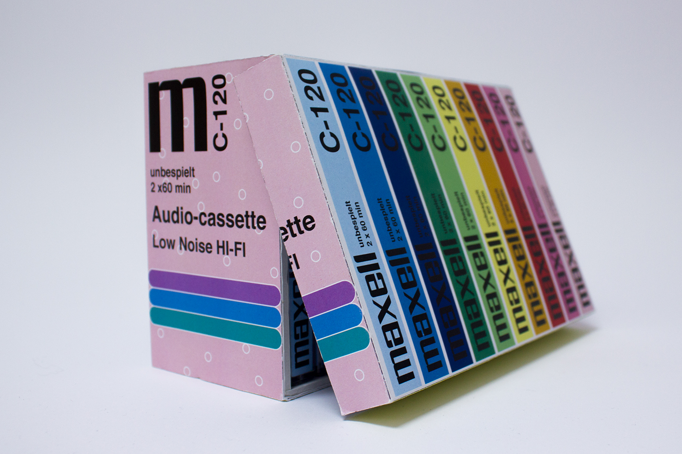Packaging audio tape Memphis design music