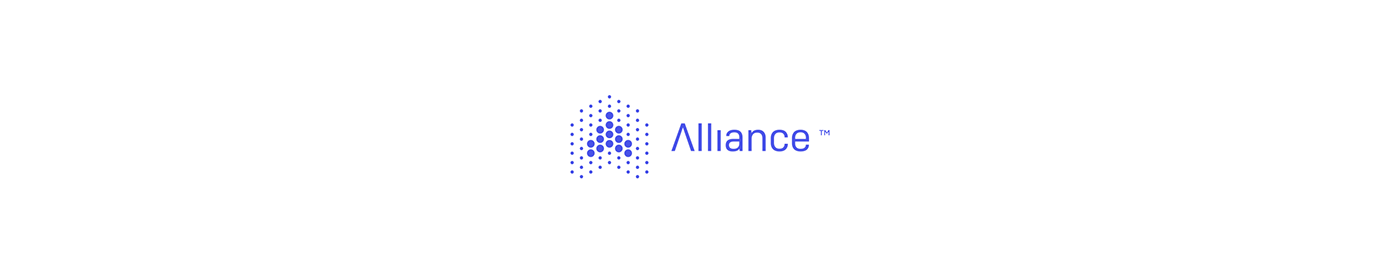 robots robotics alliance branding modern factory industrial industry clean blue