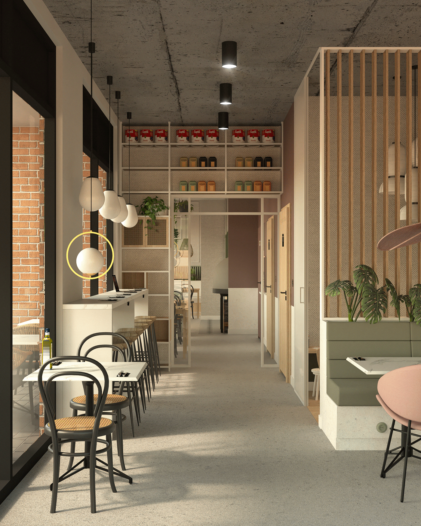 interior design  restaurant restaurantdesign thesisproject italianrestaurant thesis