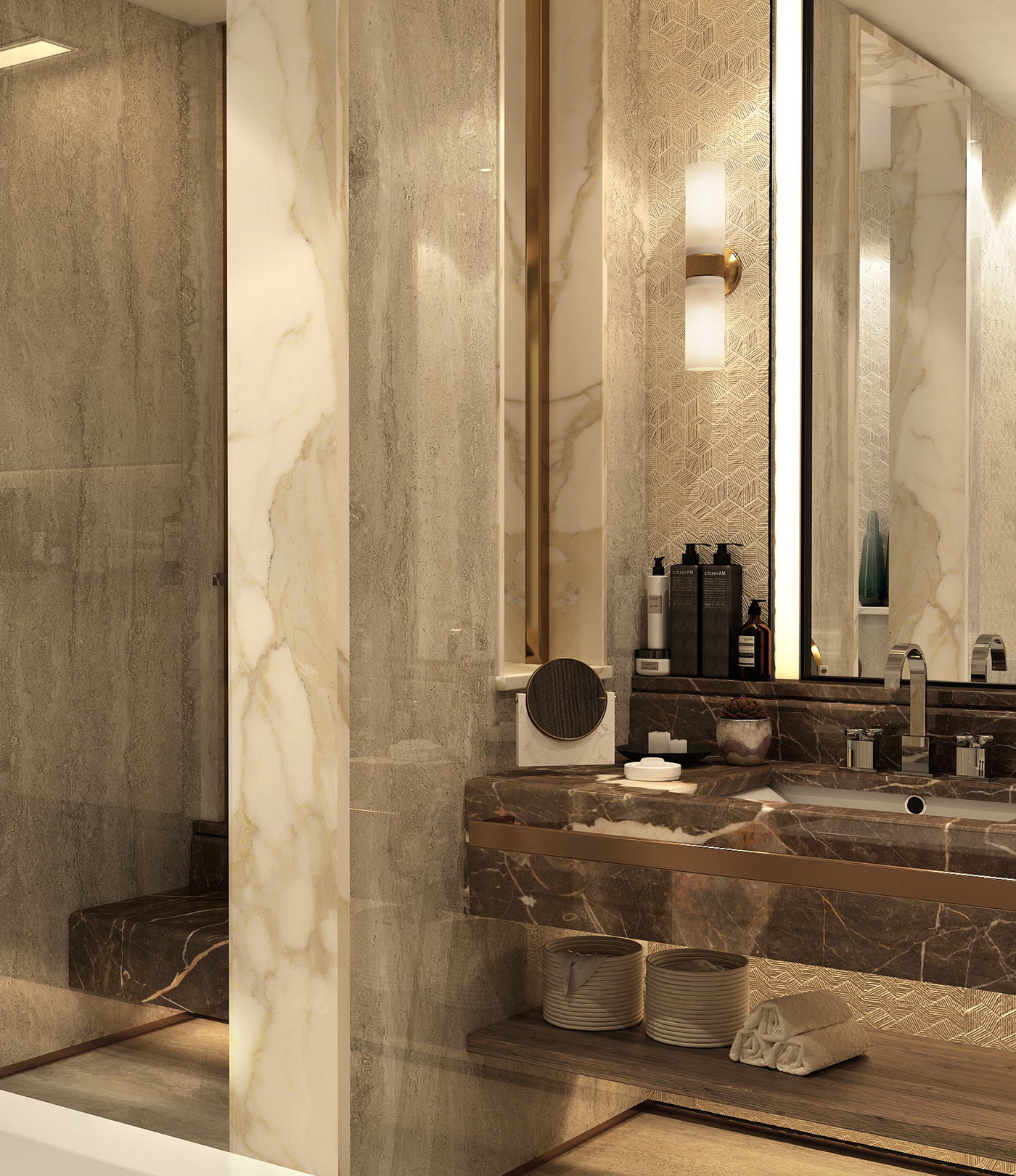 bathroom Villa modern toilet 3D 3ds max architecture interior design  Render visualization
