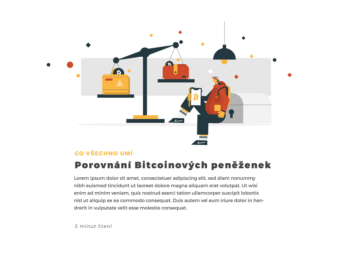 bitcoin crypto coin Mining Character Webdesign investing