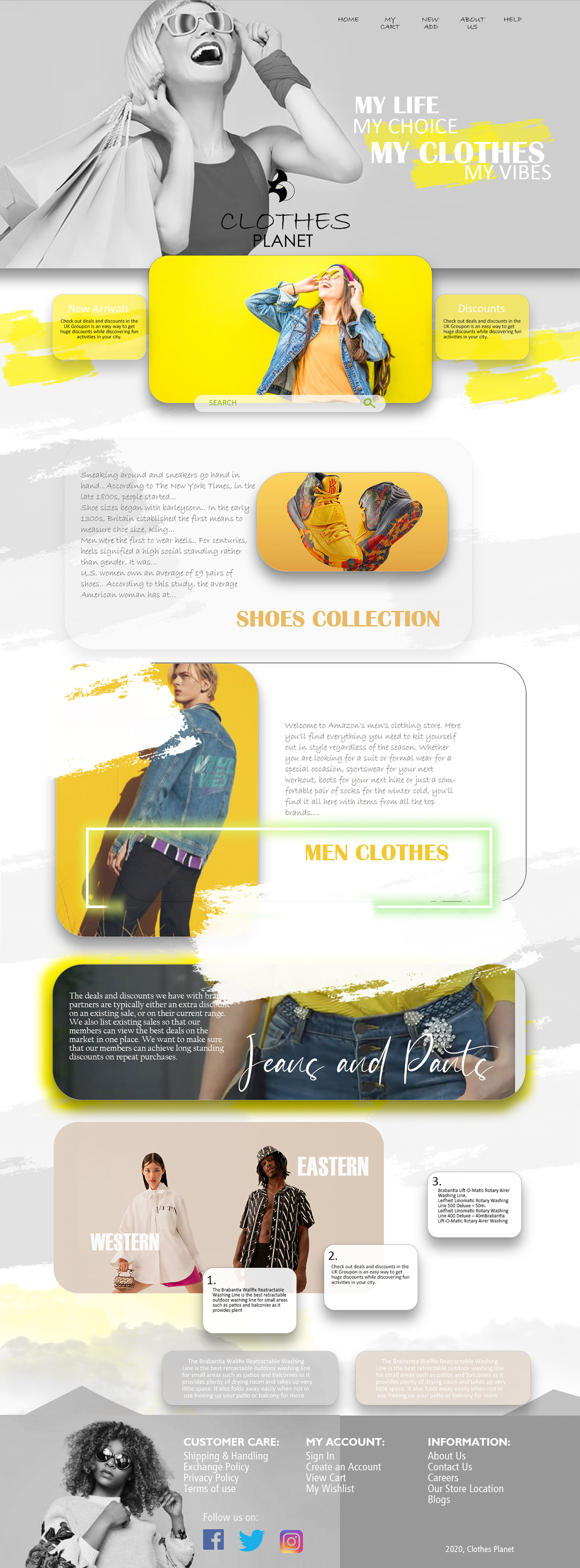 clothes Onlineshop photoshop webpage