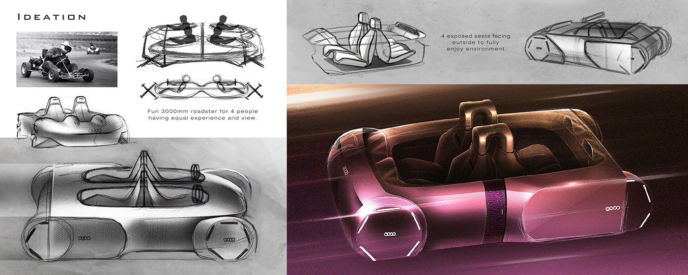 Audi Automotive design car car design car sketch concept design industrial design  Pforzheim Transportation Design