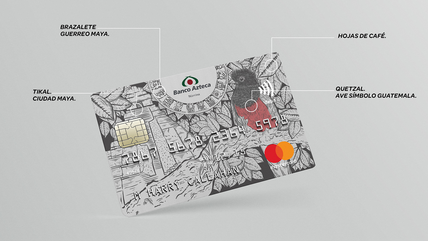 guaatemala baz credit card diseño Illustrator