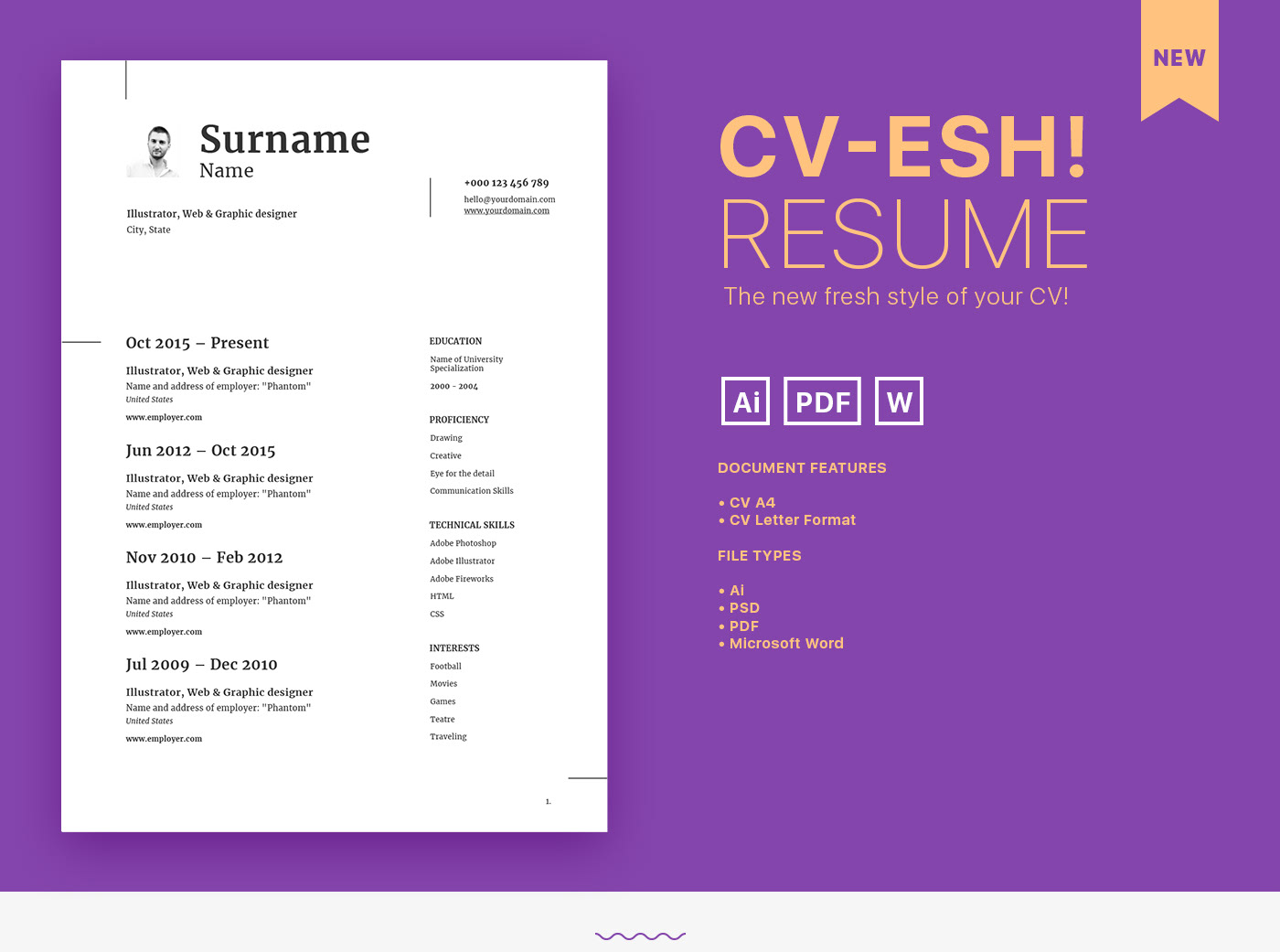CV Resume business clean simple free freebie freeresume freesv job