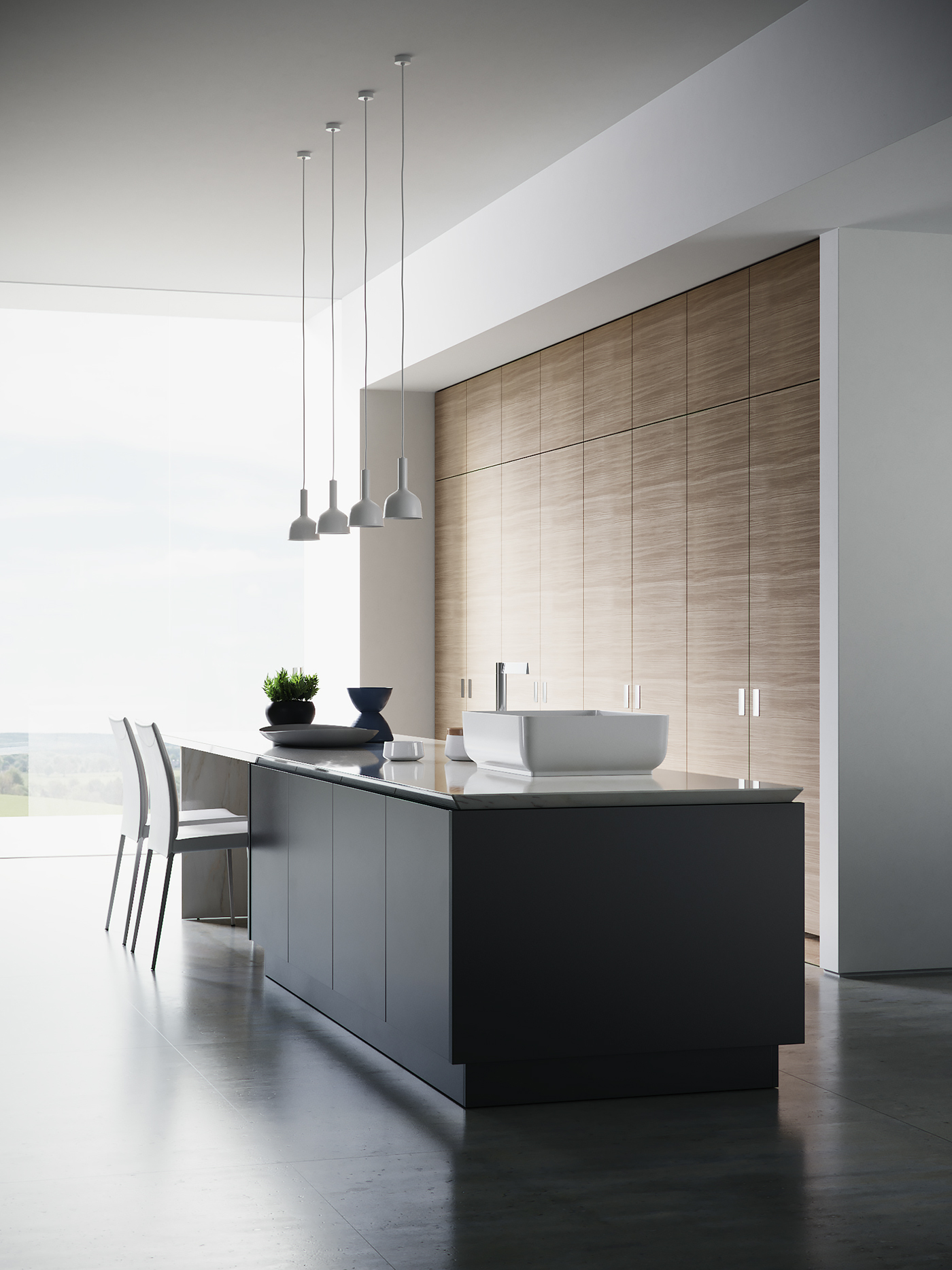 coronarenderer Scavolini design product kitchen furniture CGI