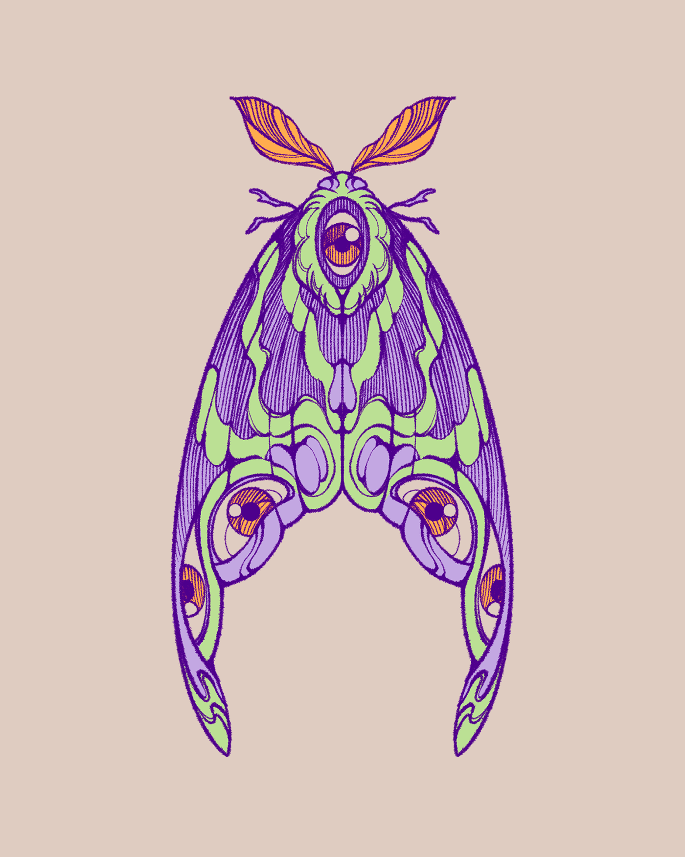 psychedelic surreal ILLUSTRATION  butterfly popsurreal mexico ilustracion Drawing  digital illustration neopsychedelia
