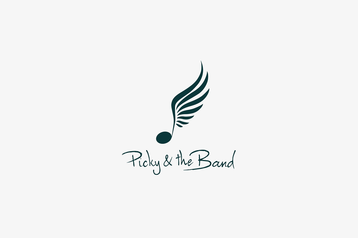 logo design branding  picky and the band music Events the2