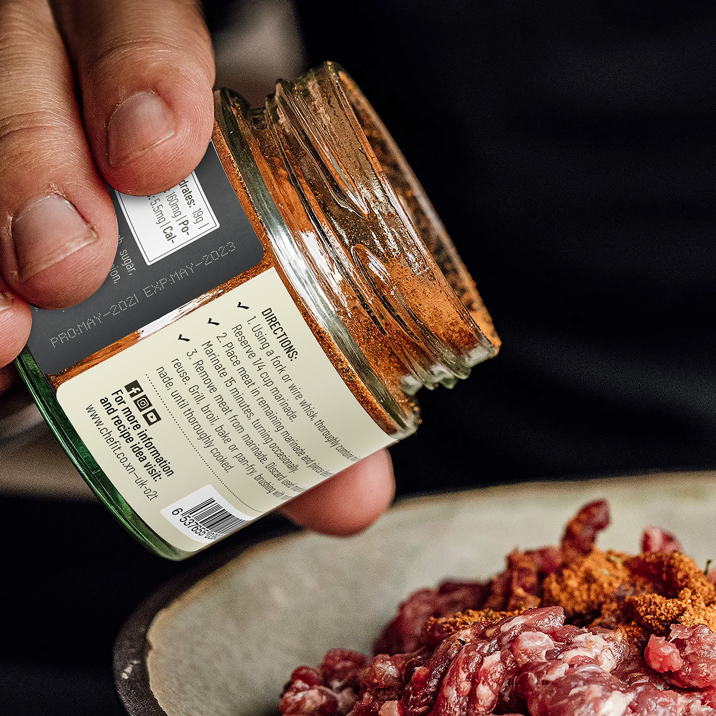 Marinade label design packaging design spice Packaging