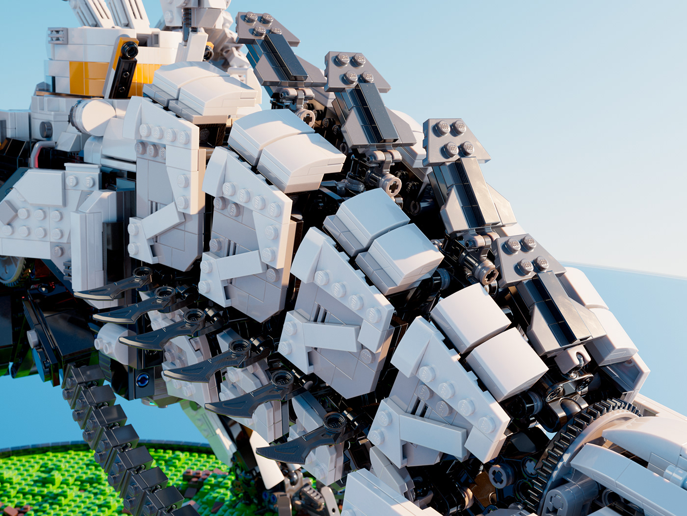3D 3ds max brick LEGO robot Scifi toys vray