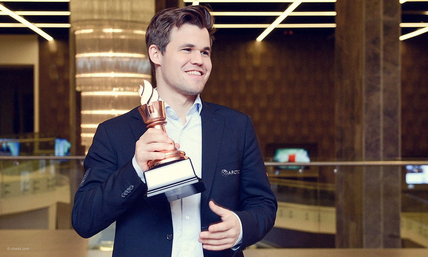 trophy chess shamkir magnus carlsen rook flame fire bronze metal