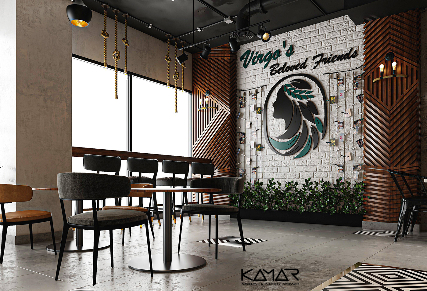 3dsmax cafe decor design industrial interiordesign lounge Virgo