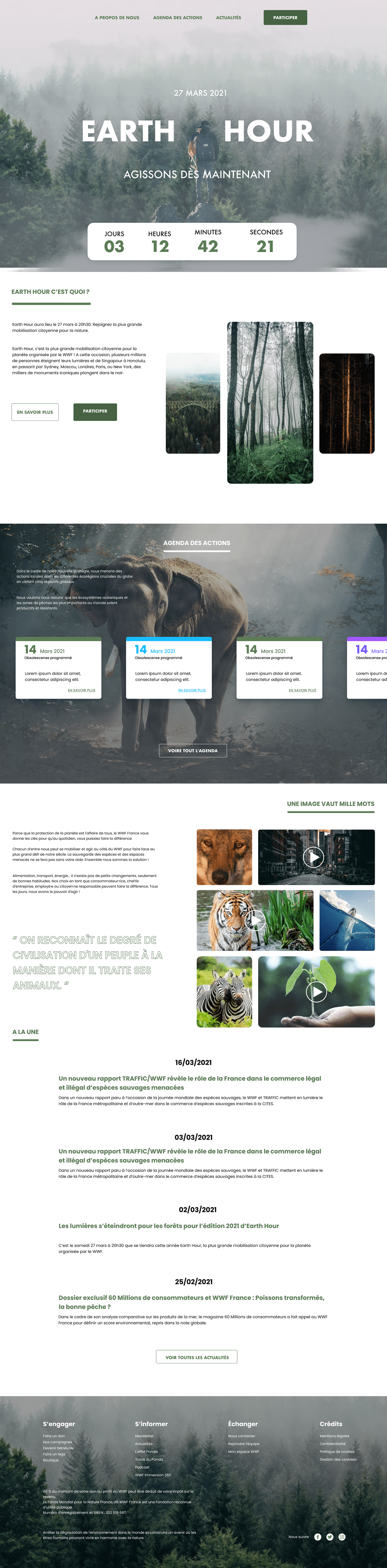 Association branding  earth hour Ecology landing page planet student ux/ui