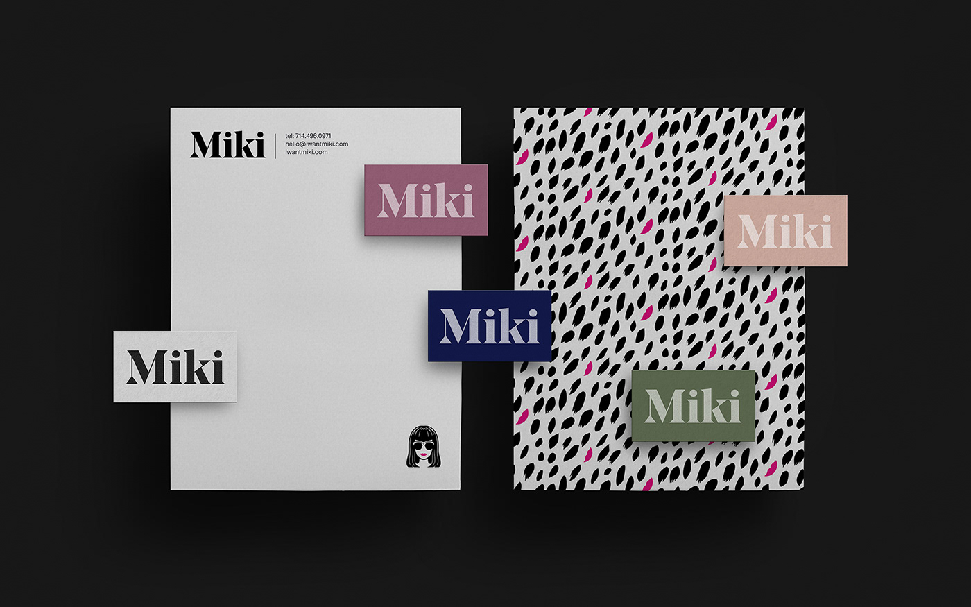 face iconography leopard logo Logo Design Lookbook Packaging pink stylish Clothing
