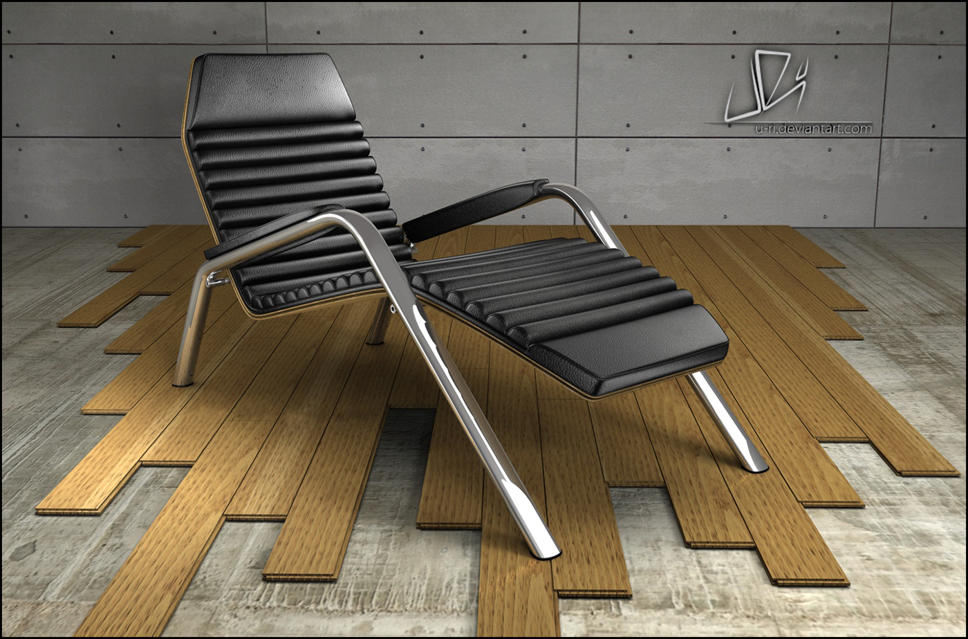 chair design furniture leather house 3D art Interior
