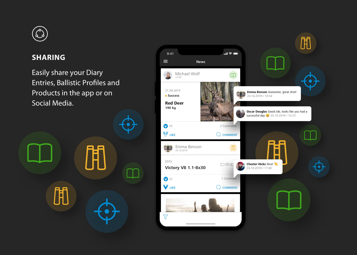 android app app development Hunting ios Outdoor Peschke design Screen Design user experience vienna