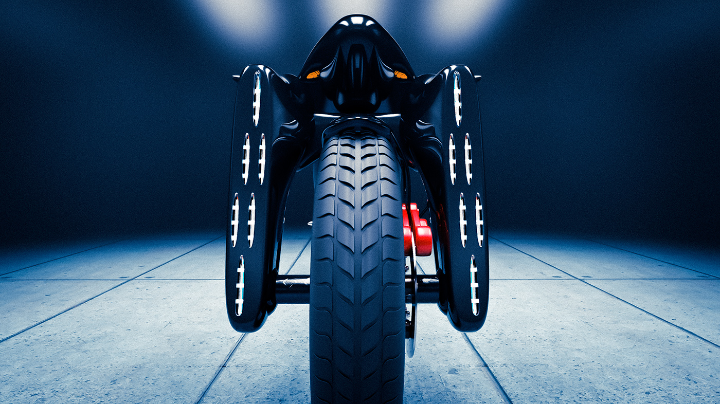 motorcycle concept Vehicle prototype electric Bike design motion graphics automotive   fast black