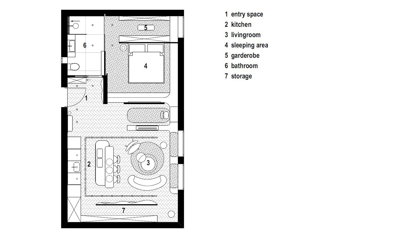 apartment architecture decor design Interior minimal nude Residence Style