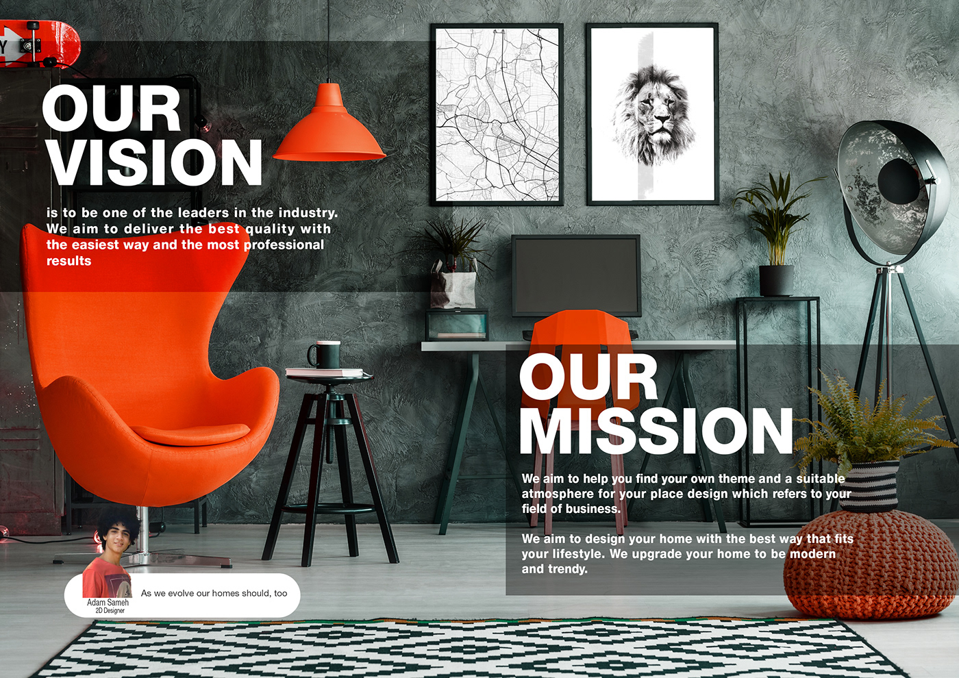Immersion Situation type Adams interior Designs company profile on Behance
