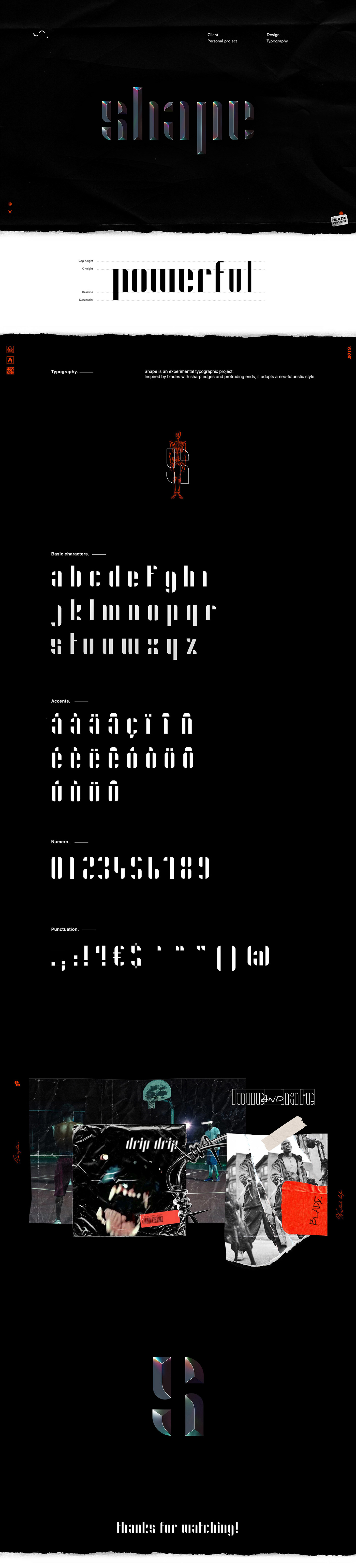 Free Shape Neo Futurism Typeface is an experimental and innovative typeface, inspired by blades.